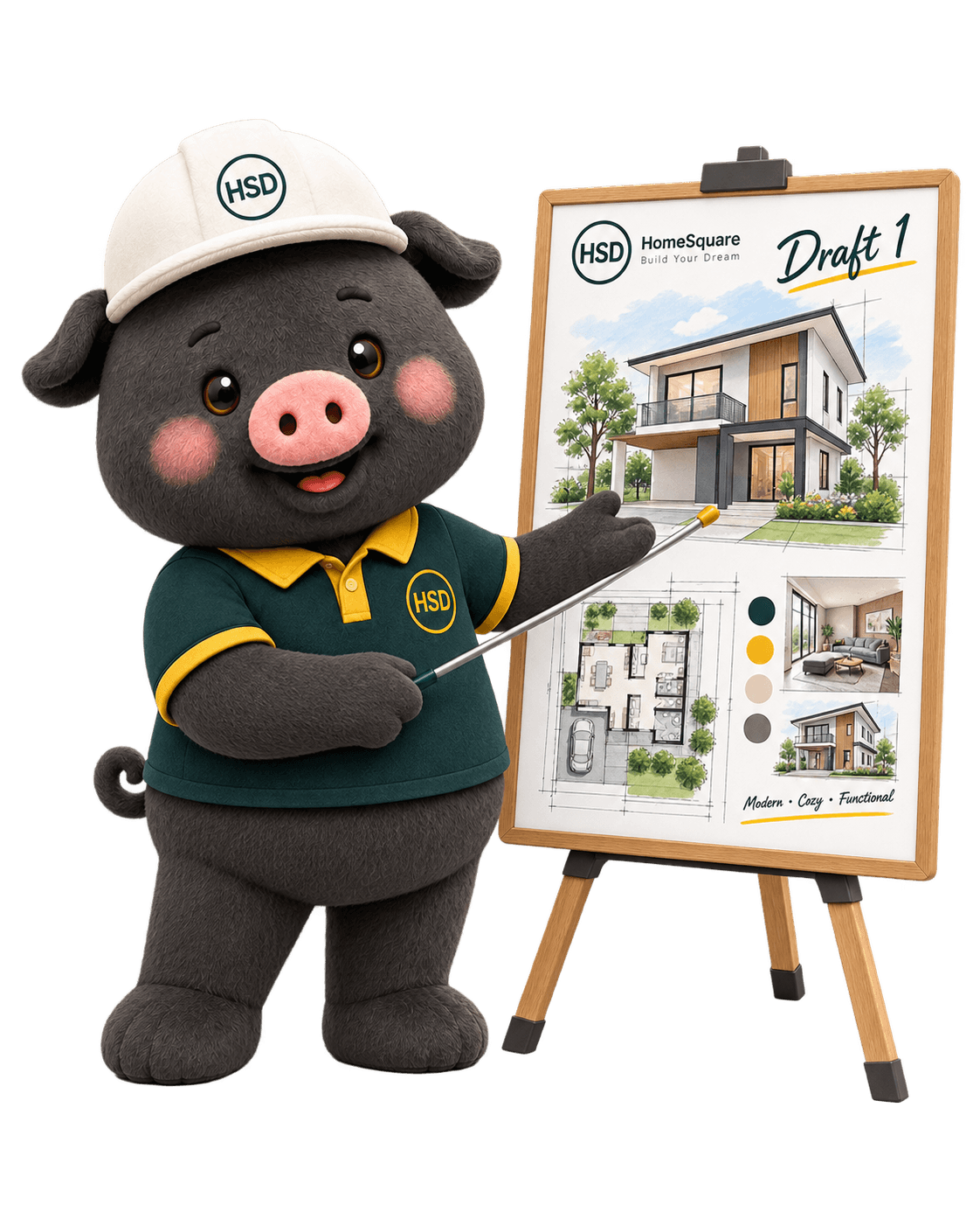 น้องหมูดำ: นำเสนอแบบบ้าน Draft แรก