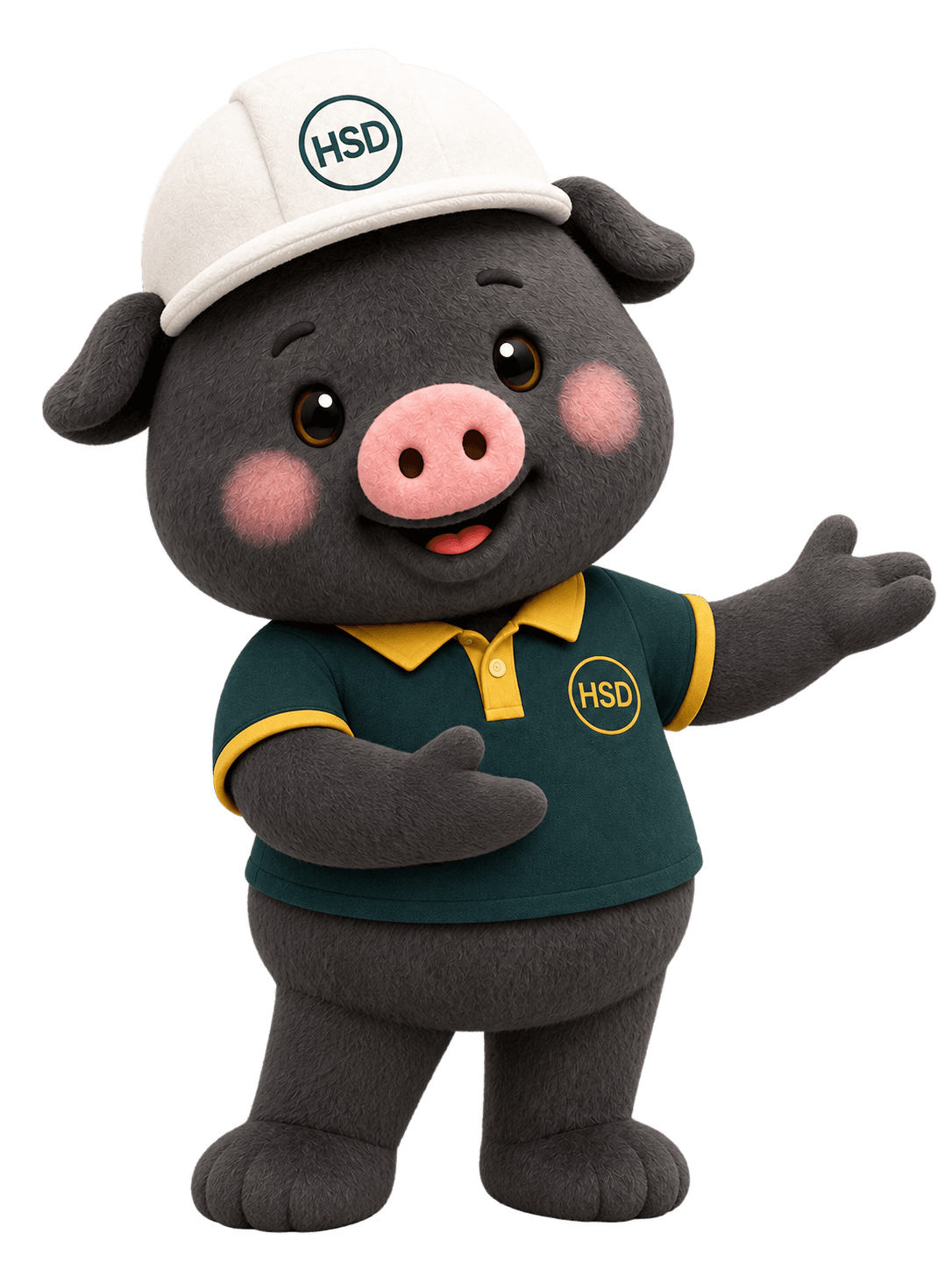 น้องหมูดำ มาสคอตโฮมสแควร์ กำลังเชิญชวนให้ติดต่อเรา