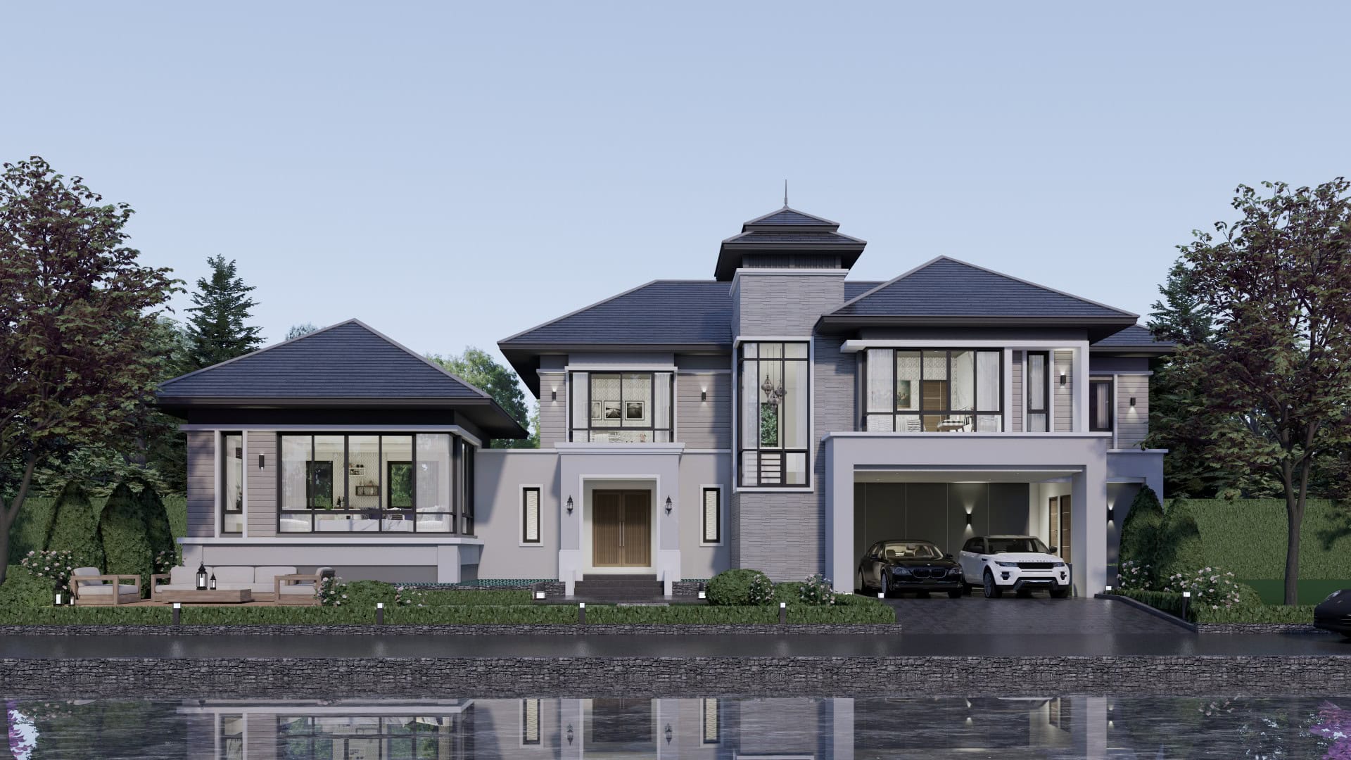 แบบบ้าน HSD – 10 Lakeside Villa รับสร้างบ้าน Homesquare